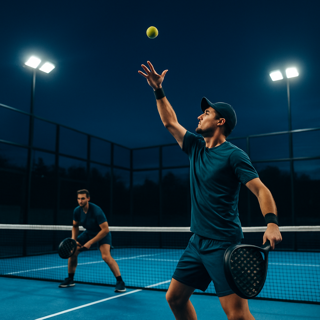 Professional doubles padel match
